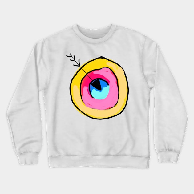 Colorful watercolor abstract target art Crewneck Sweatshirt by Artistic_st